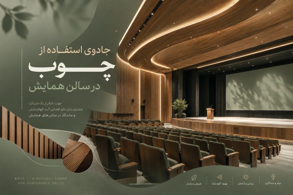 استفاده ازچوب در سالن همایش
